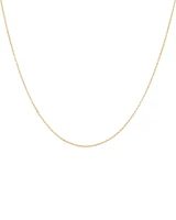 45cm (18") 1mm Width Diamond Cut Belcher Chain in 18kt Yellow Gold
