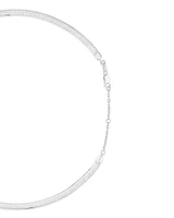45cm (17") 4.5mm-5mm Width Snake Chain In Sterling Silver
