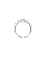 0.30 Carat TW Laboratory-Grown Marquise Diamond Dome Ring in Sterling Silver