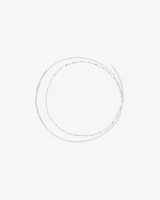 45cm Multi-Layer Bead Chain in Sterling Silver