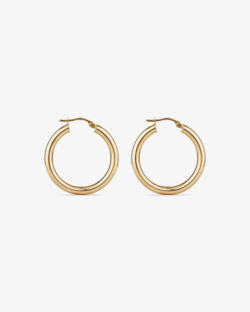 20mm Hoop Earrings in 10kt Yellow Gold