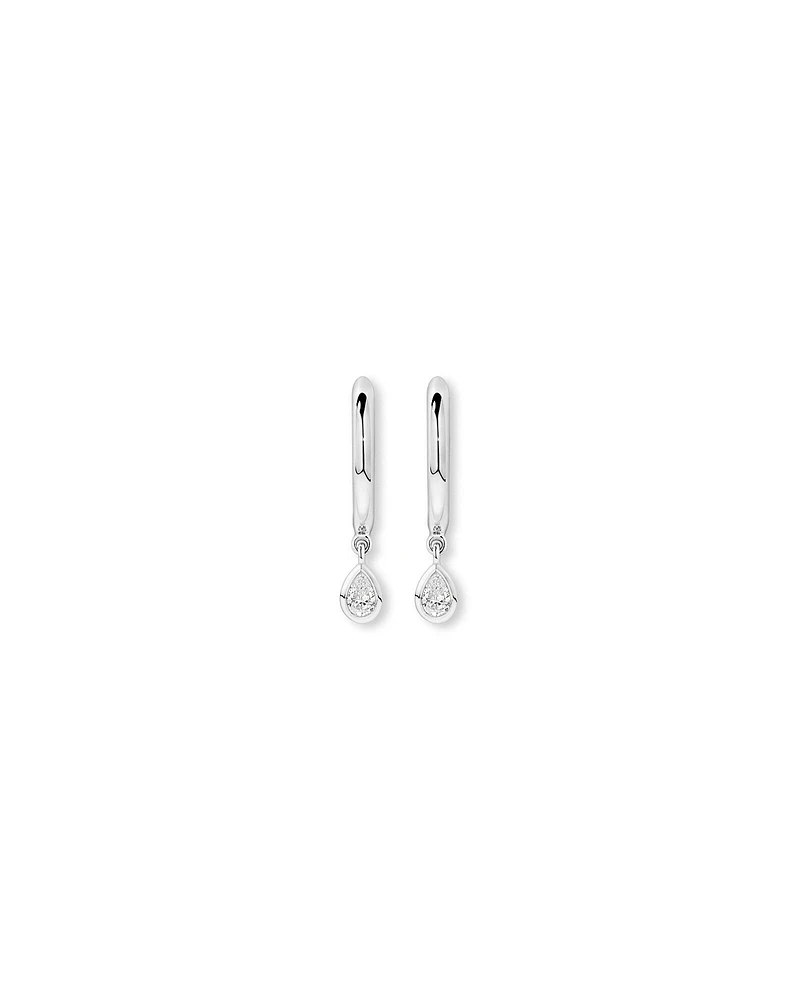 0.25 Carat TW Laboratory-Grown Diamond Bezel Box Set Pendant in Sterling Silver