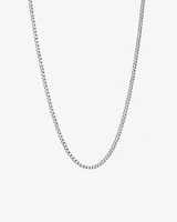 Cubic Zirconia Tennis Necklace in Sterling Silver