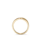 Wedding Ring with Diamonds in 14kt Yellow Gold