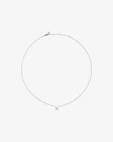 50cm (20") Cubic Zirconia Floral Necklace in Sterling Silver