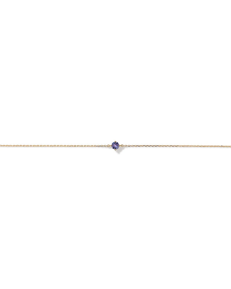 Bracelet with Tanzanite in 10kt Yellow Gold