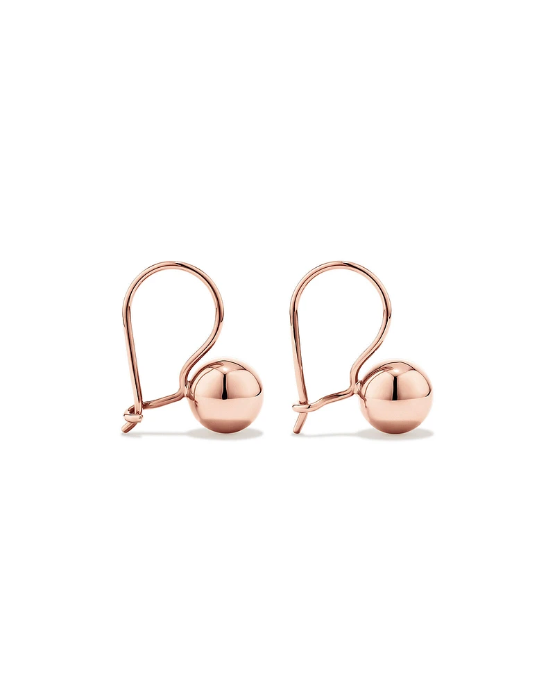 7mm Euroball Earrings in 10kt Rose Gold