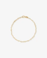 Heart Link Fancy Chain Bracelet in 10kt Yellow Gold
