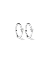 Diamond Accent Sleeper Earrings in 10kt White Gold