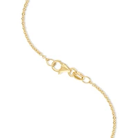 Diamond Accent Tri Tone Knot Necklace in 10kt Yellow, Rose and White Gold