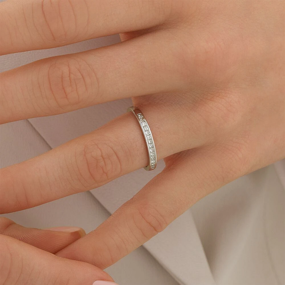 Evermore Wedding Band with 0.25 Carat TW of Diamonds in 14kt White Gold