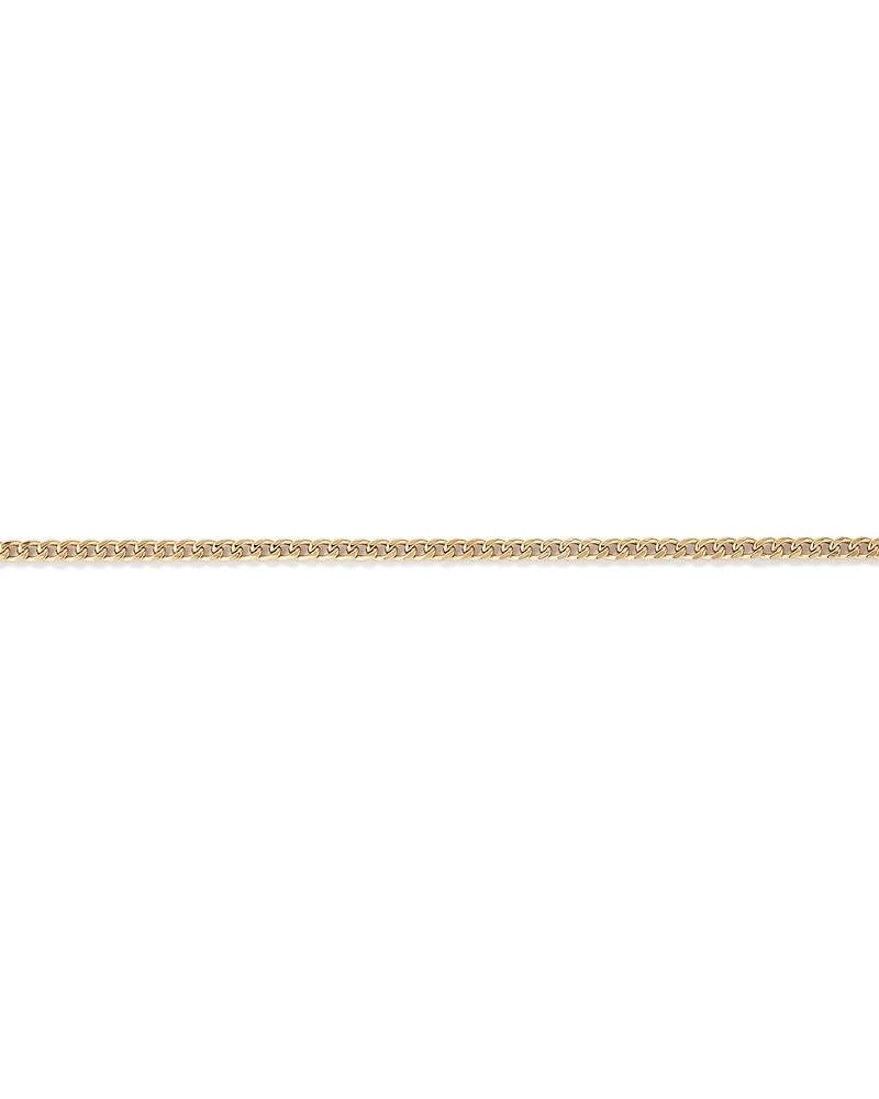 45cm (17") 2.8mm Width Semi Solid Miami Curb Chain in 10kt Yellow Gold