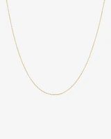 50cm (20") 1mm Width Diamond Cut Belcher Chain in 18kt Yellow Gold