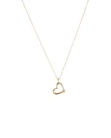 Heart Pendant with A Diamond in 10kt Yellow Gold
