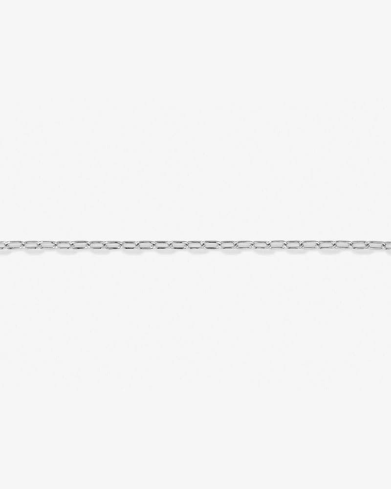 19cm (7.5") 4.7mm Width Round Paperclip Chain Bracelet in Sterling Silver