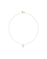 0.25 Carat TW Diamond Cross Pendant in 10kt Yellow Gold