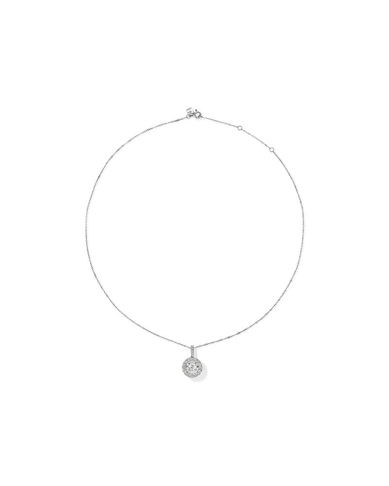 Carat TW Diamond Halo Everlight Pendant in 10kt White Gold