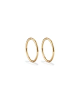 12mm Sleeper Earrings in 10kt White Gold