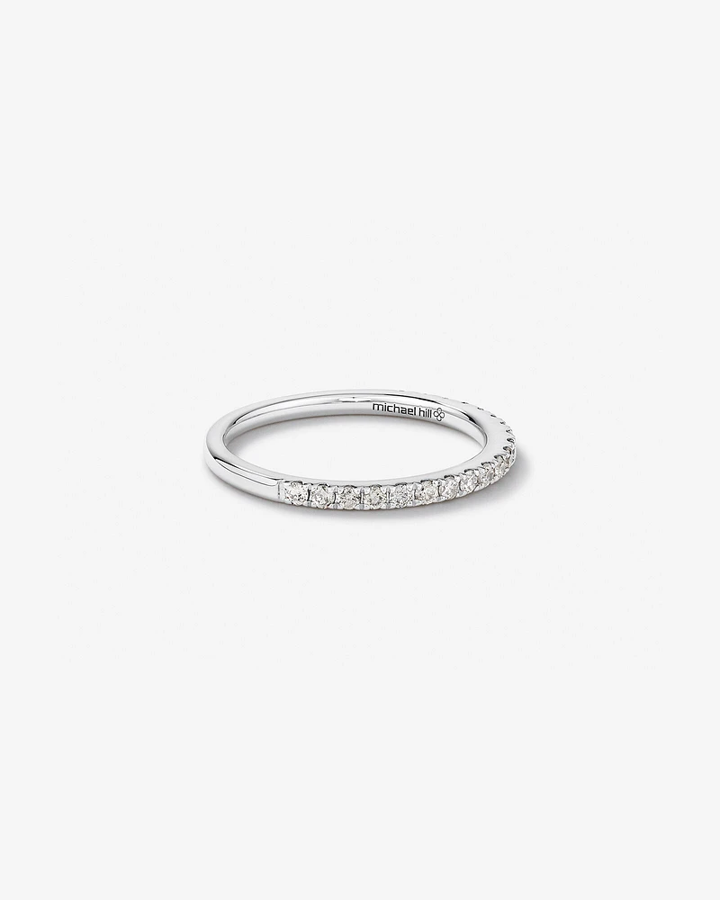 Wedding Band with Carat TW of Diamonds in 14kt White Gold