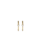 Diamond Accent Sleeper Earrings in 10kt White Gold