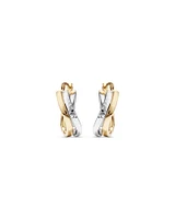 Hoop Earrings in 10kt Yellow & White Gold