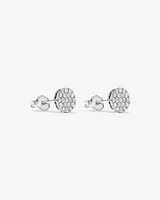 0.33 Carat TW Round Diamond Cluster Stud Earrings in 10kt White Gold
