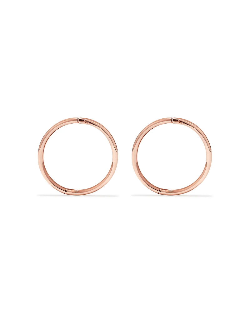 14mm Sleeper Earrings in 10kt Yellow Gold