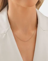 45cm (18") 1mm-1.5mm Width Solid Belcher Chain in 10kt Yellow Gold