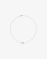 Double Open Heart Necklace in 10kt Yellow Gold