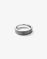 6mm Brushed Flat Wedding Band in Tungsten