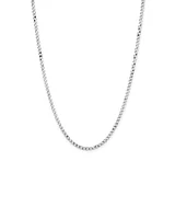 55cm (22") 4.30mm Width Bevelled Curb Chain Necklace  in Sterling Silver