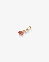 14mm Enamel Poppy Pendant in 10kt Yellow Gold