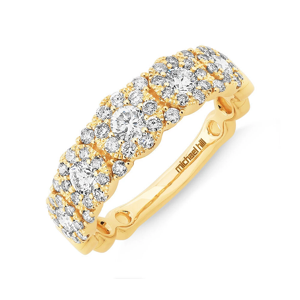 Bubble Ring with 1.00 Carat TW Diamonds in 10kt White Gold