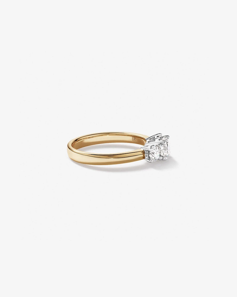 1.00 Carat TW 3 Stone Signature 101 Diamond Ring in 14kt White Gold