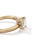 2.00 Carat TW Emerald Cut Laboratory-Grown Diamond Offset East West Engagement Ring in 14kt Yellow Gold