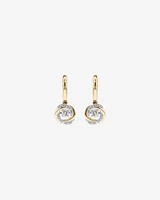 0.35 Carat TW Diamond Everlight Swirl Drop Huggie Earrings in 10kt Yellow Gold