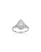 Bridal Set with 1 Carat TW of Diamonds in 14kt White Gold