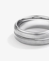 8mm Patterned Wedding Band Tungsten