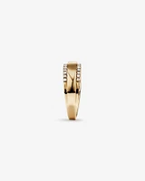 Two Row Ring with 0.37 TW of Diamonds In 10kt Yellow Gold