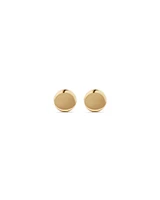 4mm Circle Stud Earrings in 10kt Yellow Gold