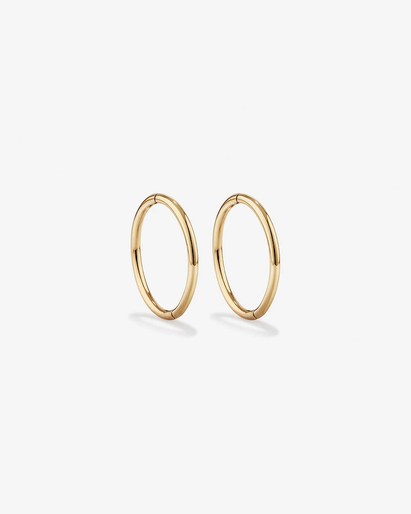 12mm Sleeper Earrings in 10kt White Gold