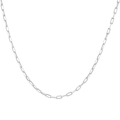 45cm (18”) 3.5mm Hollow Paperclip Chain in 10kt Yellow Gold