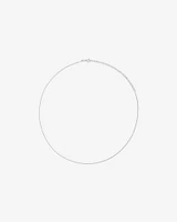 55cm (22") 1-1.5mm Width Fine Curb Chain Necklace in Sterling Silver