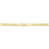 19cm (7.5") Double Oval Curb Bracelet in 10kt Yellow Gold