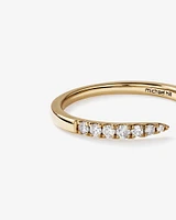 0.25 Carat TW Diamond Open Wedding Band in 14kt Yellow Gold