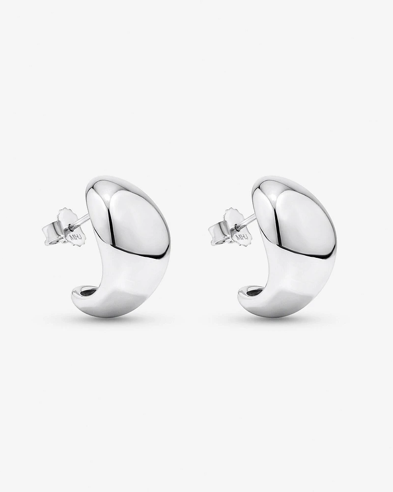 Polished Bold Dome Stud Earrings in Sterling Silver