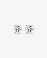 2.00 Carat TW Diamond Solitaire Stud Earrings in 18kt White Gold