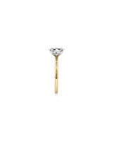 Carat TW Oval Laboratory-Grown Diamond Solitaire Engagement Ring in 14kt White Gold