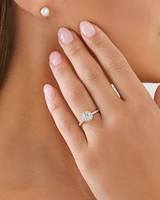 Sir Michael Hill Designer Halo Engagement Ring with 1.36 Carat TW of Diamonds in 18kt White Gold