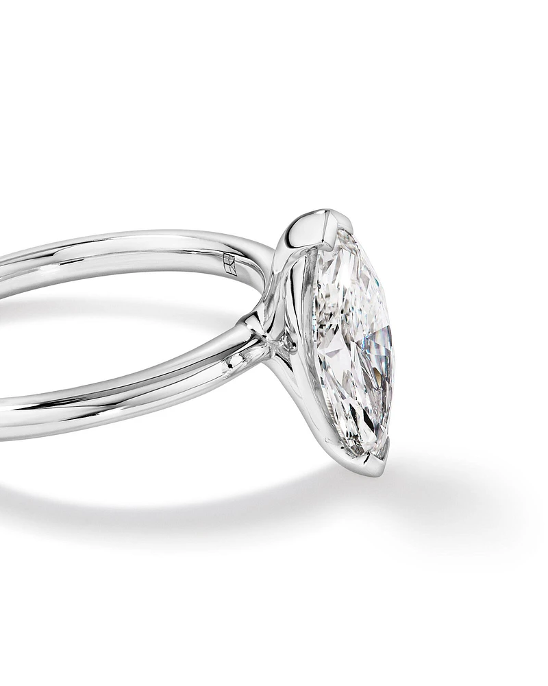 1.25 Carat TW Marquise Laboratory-Grown Diamond Solitaire Engagement Ring in 14kt White Gold